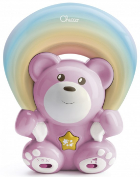 Игрушка-проектор Chicco Радужный мишка, 0м+, цвет розовый