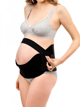 Пояс для беременных женщин ФЭСТ, размер 108, 112, чёрный