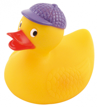 Игрушка для ванны Canpol Утка арт. 2/990, 0м+, форма: фиолетовая шляпа