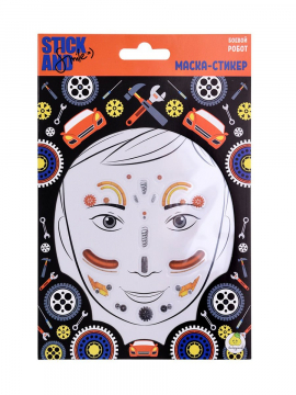 Маска-стикер для лица Stick and Smile Боевой робот, Золотая коллекция