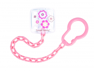 Клипса-держатель для пустышек Canpol Newborn baby, 0м+, арт. 10/877 цвет розовый