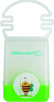 Пластиковый контейнер с ручкой Bebe Confort для хранения пустышки, цвет зелёный