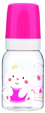 Бутылочка Canpol Sweet fun тритановая, с сил. соской, арт. 11/850/250989211, 120 мл, 3м+, цвет розовый