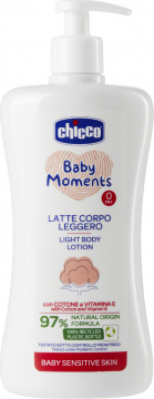 Лосьон для тела Chicco Baby Moments Нежная консистенция 0м+, 500 мл