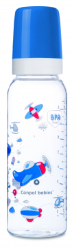 Бутылочка Canpol Machines тритановая, с сил. соской, 250 мл, 12+ мес., арт. 11/848, синий