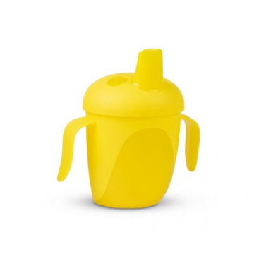 Чашка-непроливайка Canpol Tropical Bird, арт. 76/001, 240 мл, 9м+, цвет: желтый