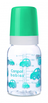 Бутылочка Canpol тритановая, с сил. соской, 120 мл, 3м+, арт. 11/820prz цвет бирюзовый
