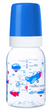 Бутылочка Canpol Machines тритановая, с сил. соской, 120 мл, 3м+, арт. 11/849, цвет синий