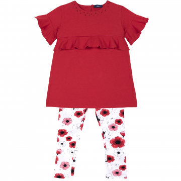 Комплект футболка и леггинсы Chicco, размер 104, цвет красный