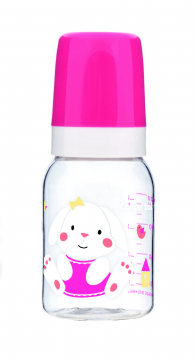 Бутылочка Canpol Sweet fun тритановая, с сил. соской, арт. 11/850, 120 мл, 3м+, цвет розовый