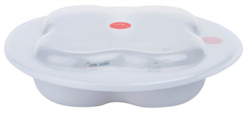 Герметичная тарелка Bebe Confort Sport с крышкой в форме клевера цвет белый