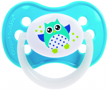 Пустышка Canpol Owl симметричная, силикон, 0-6 мес., арт. 22/568 цвет голубой